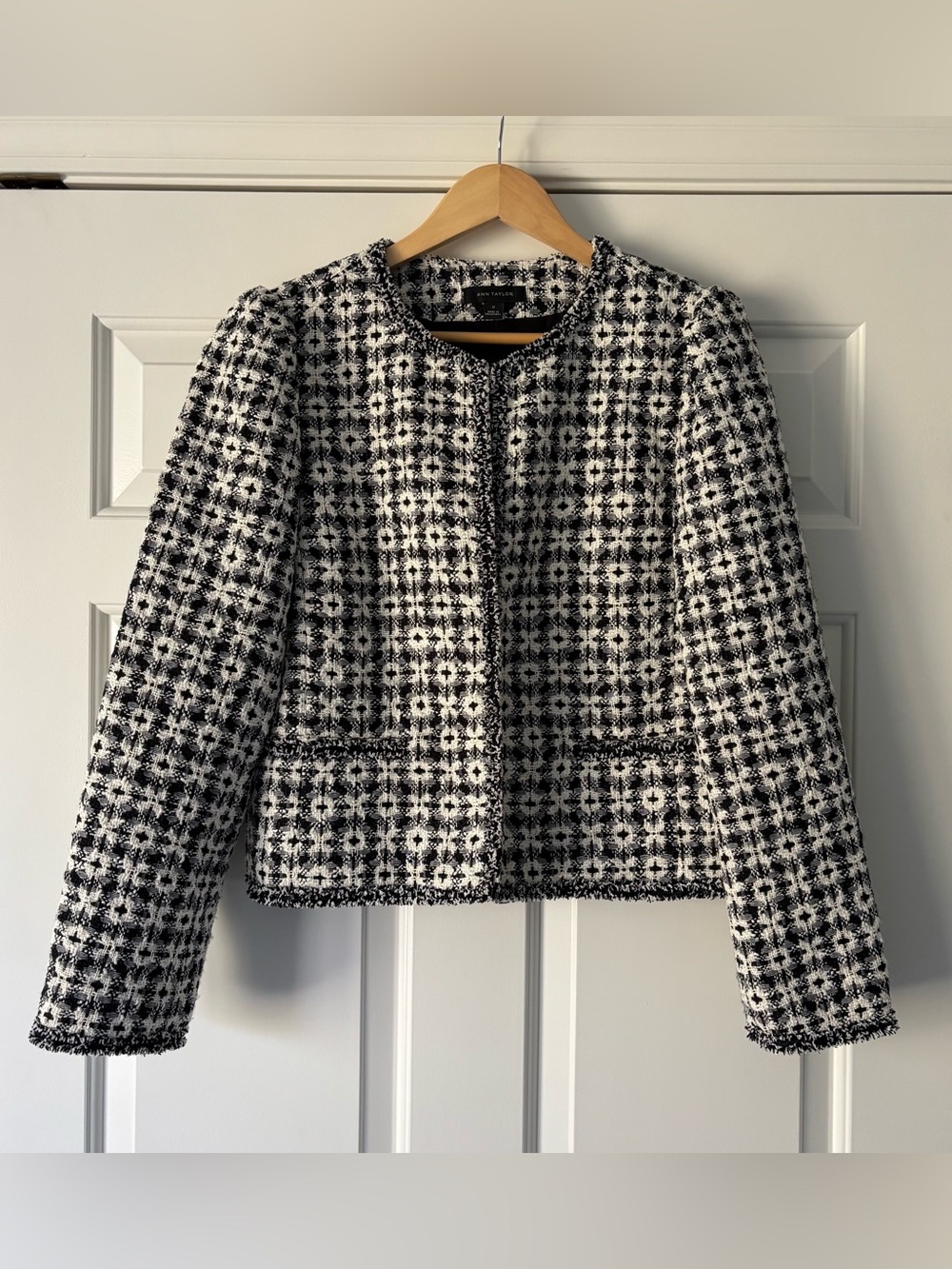 Ann Taylor Black & White Tweed Jacket